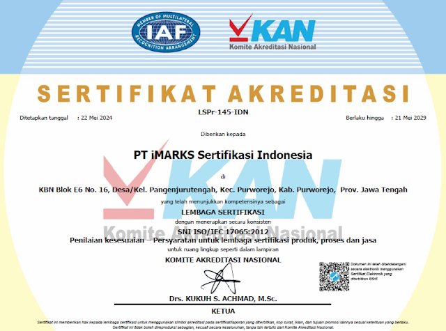 Sertifikat Organik Imarks